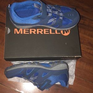 Little boy grey & blue sneakers